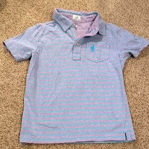 johnnie-O Kids Polo in Purple and Blue Stripes